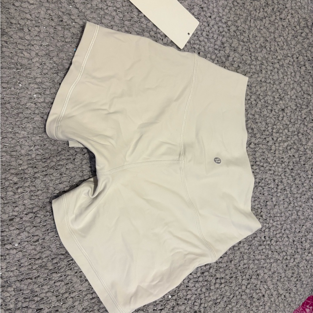 Lululemon Athletica Cream Athletic Shorts
